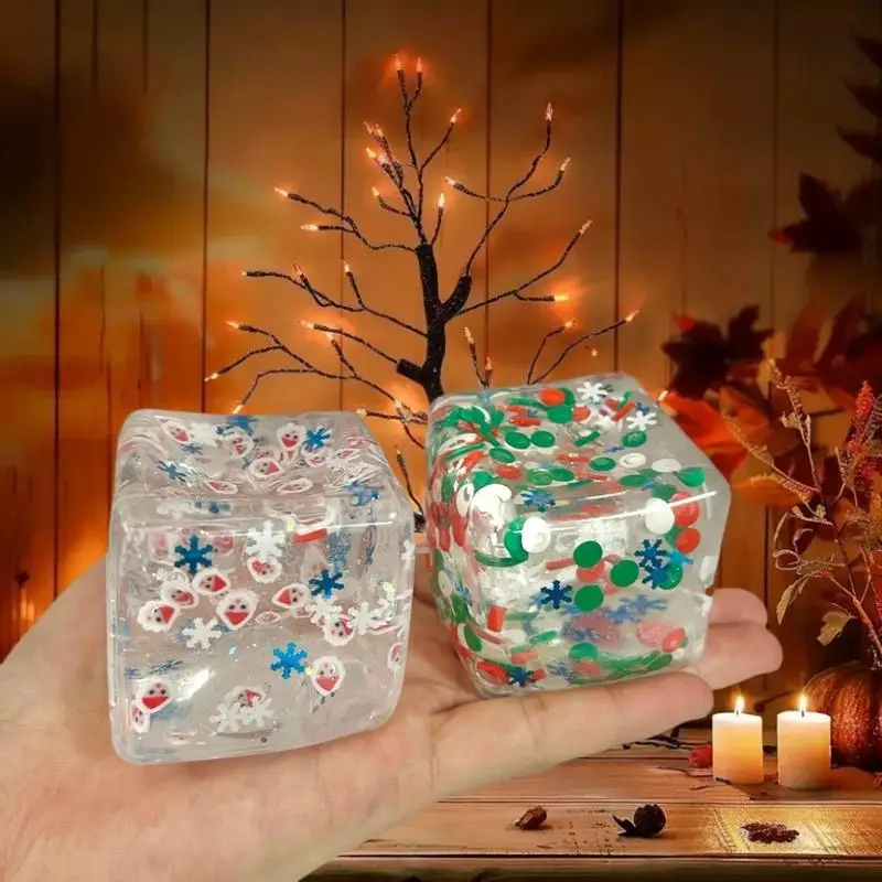 لعبة تململ حسية إسفنجية خاصة لعيد الميلاد - مكعب ضغط طابا للبالغين والأطفال #2