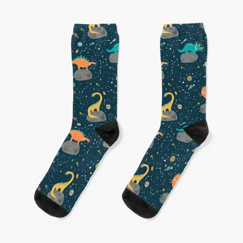 

Dinosaurs Floating on an Asteroid Socks hip hop sports and leisure basketball FASHION Boy Socks Women's