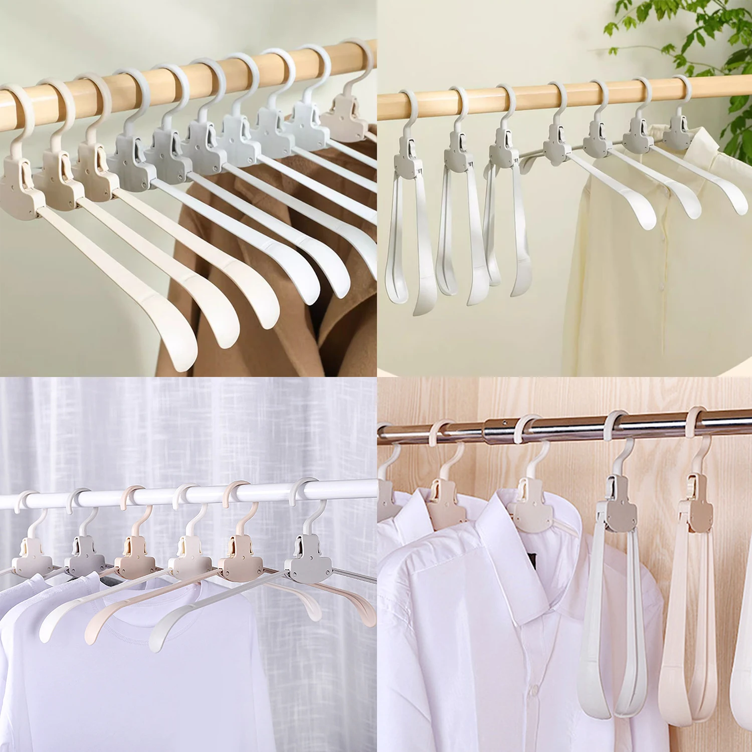 Folding Hangers Non-Slip Hanger Travel Cloth Hanger Clothespin Towel Sock Outdoor Portable Storage Closet Organizer