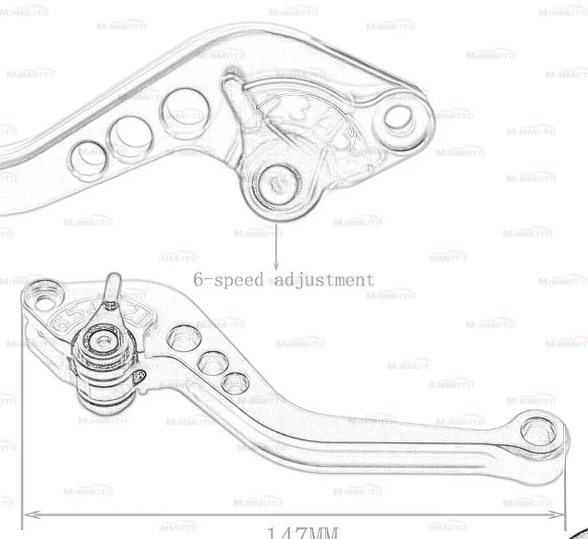Untuk SUZUKI GSR600 2006-2011/GSR750 2011-2018/GSR400 2008-2012 CNC Tuas Kopling Rem Dapat Disesuaikan (6 Posisi, 8 Warna, Cocok OEM)