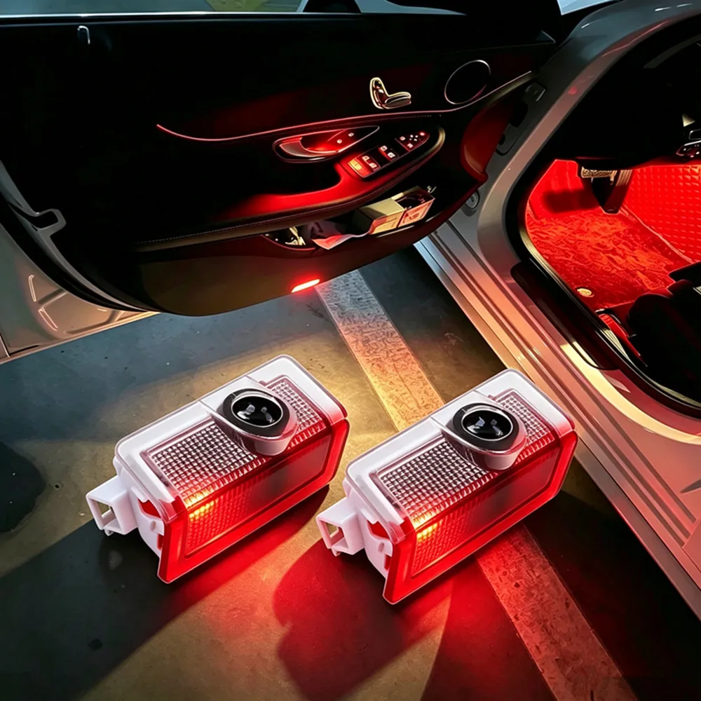 LED Car Door Logo Ghost Shadow Welcome Light Accessories For Mercedes Benz C E W205 W212 W213 W166 W167 W176 W177 W246 X156 X253
