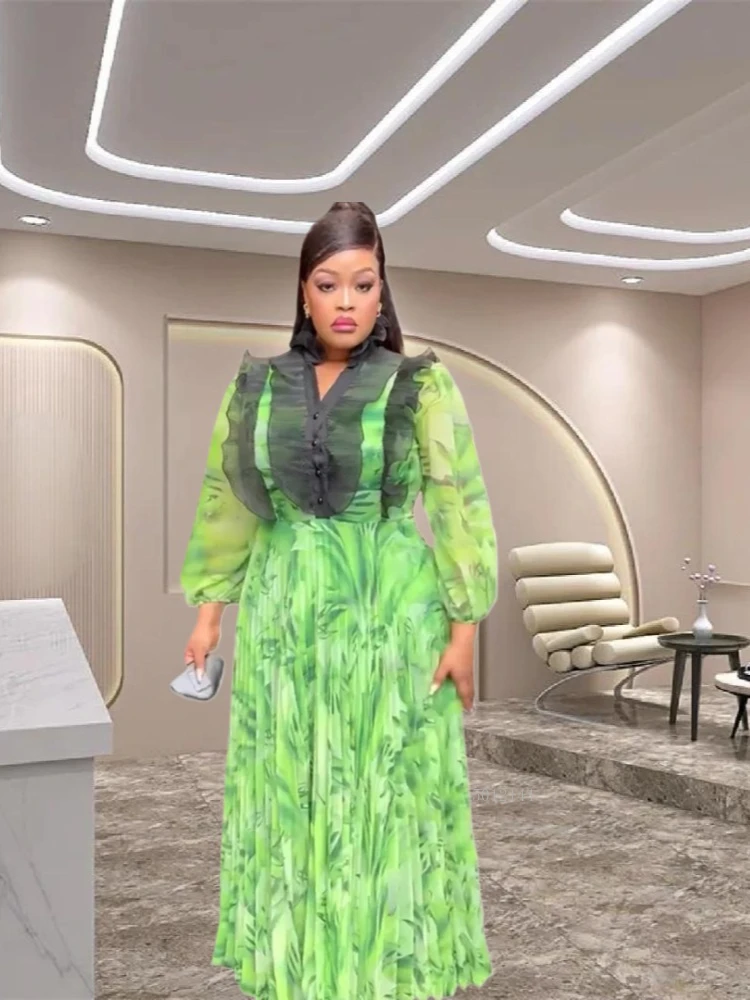 

Africa Clothing African Dresses for Women Luxury 2025 Plus Size Turkey Wedding Party Long Dress Dashiki Ankara Print Robe New