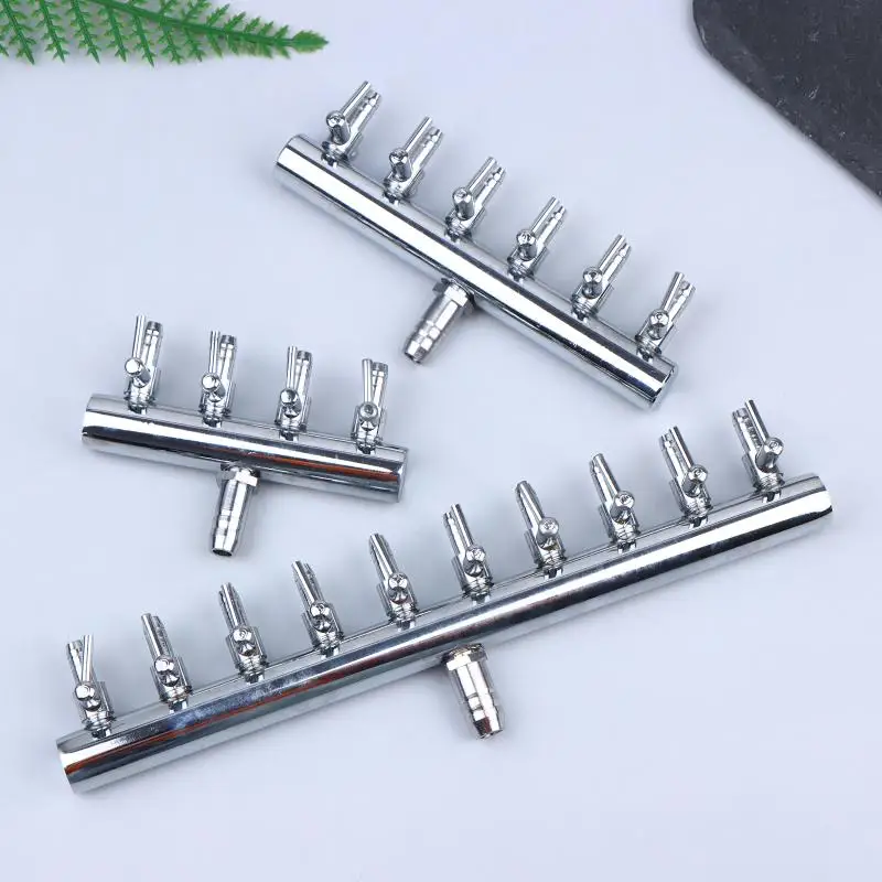 4/6/10 Ways 8MM Stainless Steel Air Flow Splitter Distributor Pump Valves For Oxygen Pump Regulating Valve Splitters
