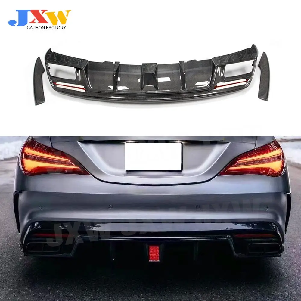 

FRP/Carbon Fiber Car Rear Bumper Lip Diffuser Light Splitters for Benz CLA Class W117 CLA200 CLA250 CLA260 CLA45 AMG 2013-2018