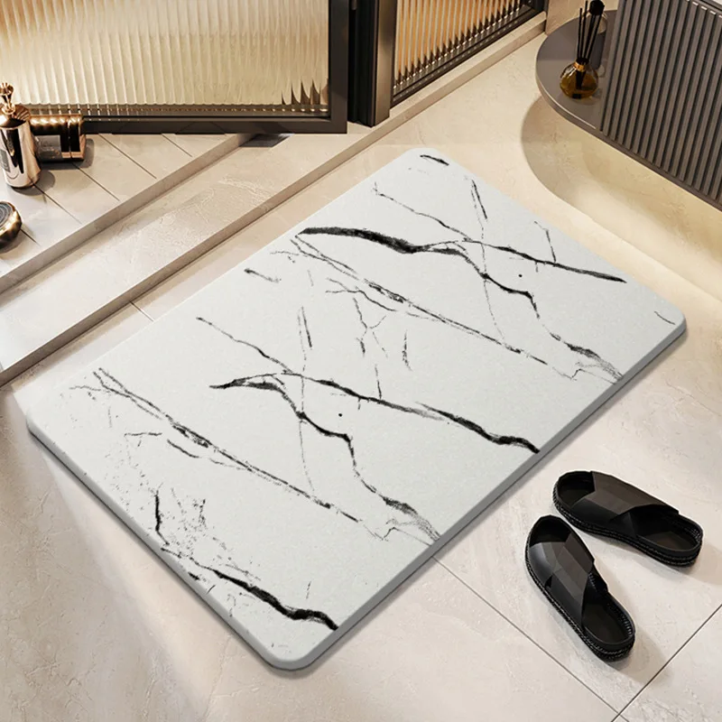 VIKAMA Licht Luxus Moderne Textur Kieselgur Teppich Wohnzimmer Badezimmer Tür Rutschfeste Schmutzabweisende Heimdekoration