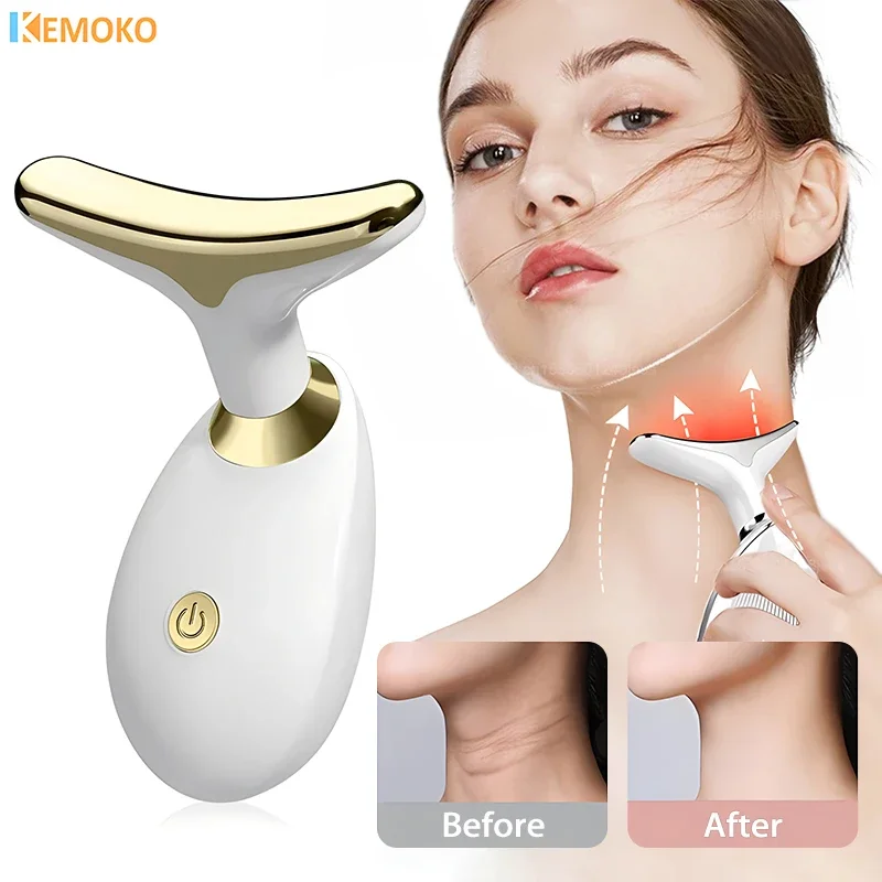 New Soft Anti Neck Face Wrinkle Remover Face Beauty LED Photon Neck Massager V-Face Lifting riduce la cura del viso a doppio mento