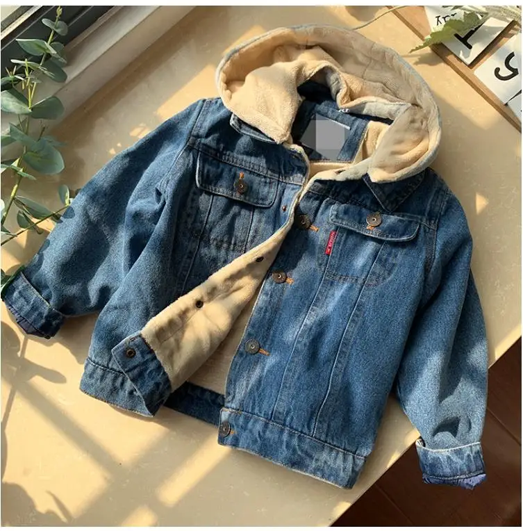 Boy's denim jacket with velvet 1