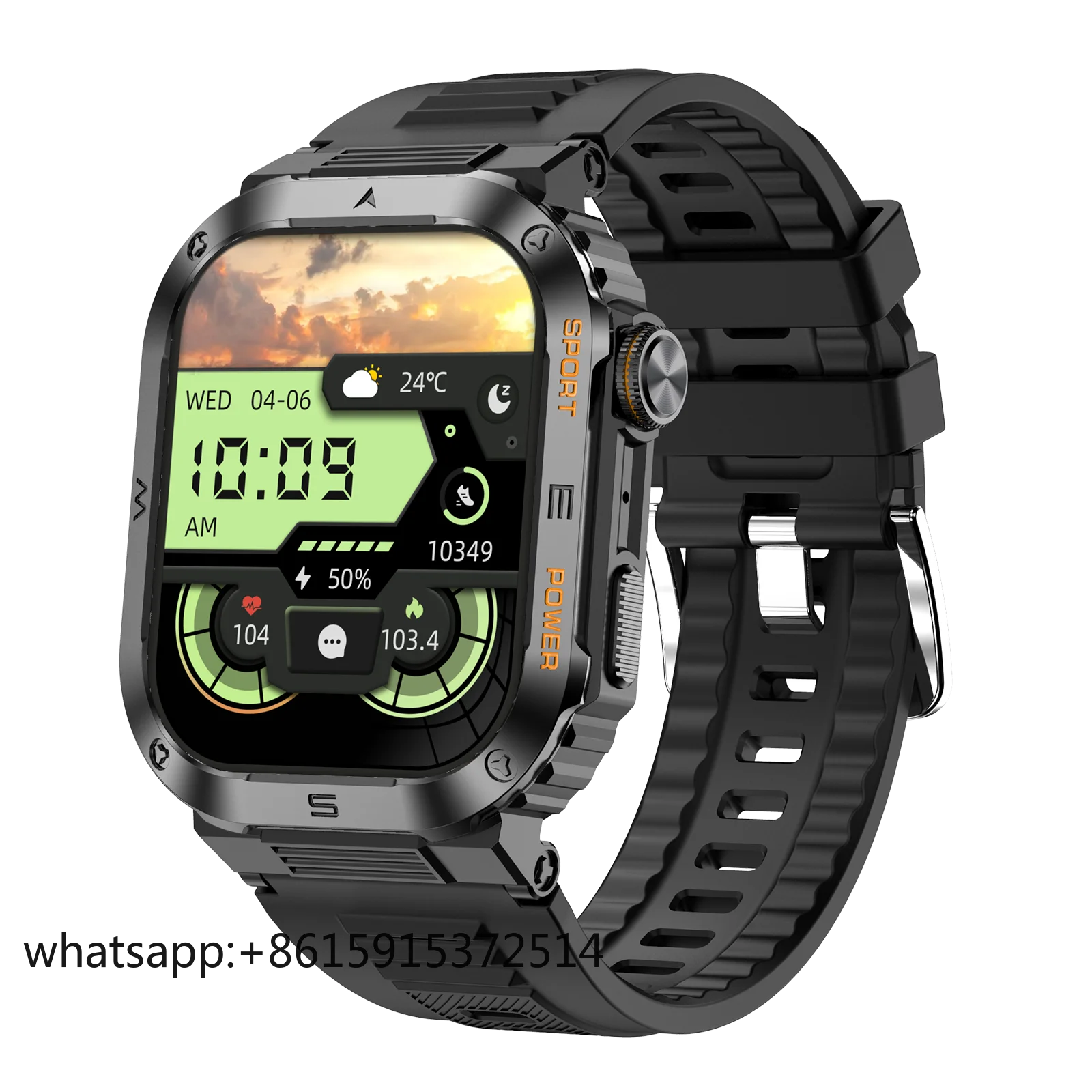 TLCRETE MT39 الرياضة في الهواء الطلق Smartwatch مقاوم للماء IP68 TFT عرض مراقب معدل ضربات القلب ساعة تنبيه iOS عملية FitcloudPro Squa #1