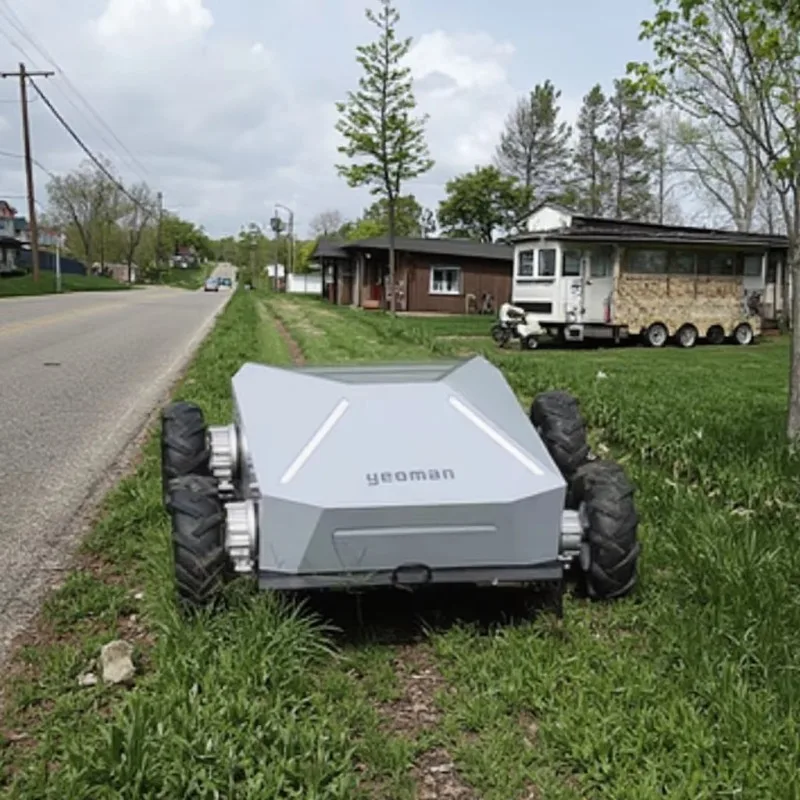 

Yeoman EM400C 18" Cutting Width ic Lawn Mower 4-wheel Drive 24V Motor Powerful Pure Electric Low Noise Innovative Remote