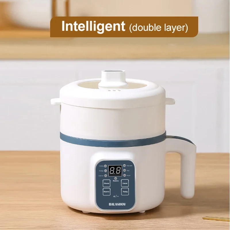 1.7L หม้อหุงข้าวไฟฟ้า SINGLE Double Layer 220V หม้อหุงข้าว Non-Stick Smart Mechanical MultiCooker หม้อข้าวนึ่งสําหรับ Home