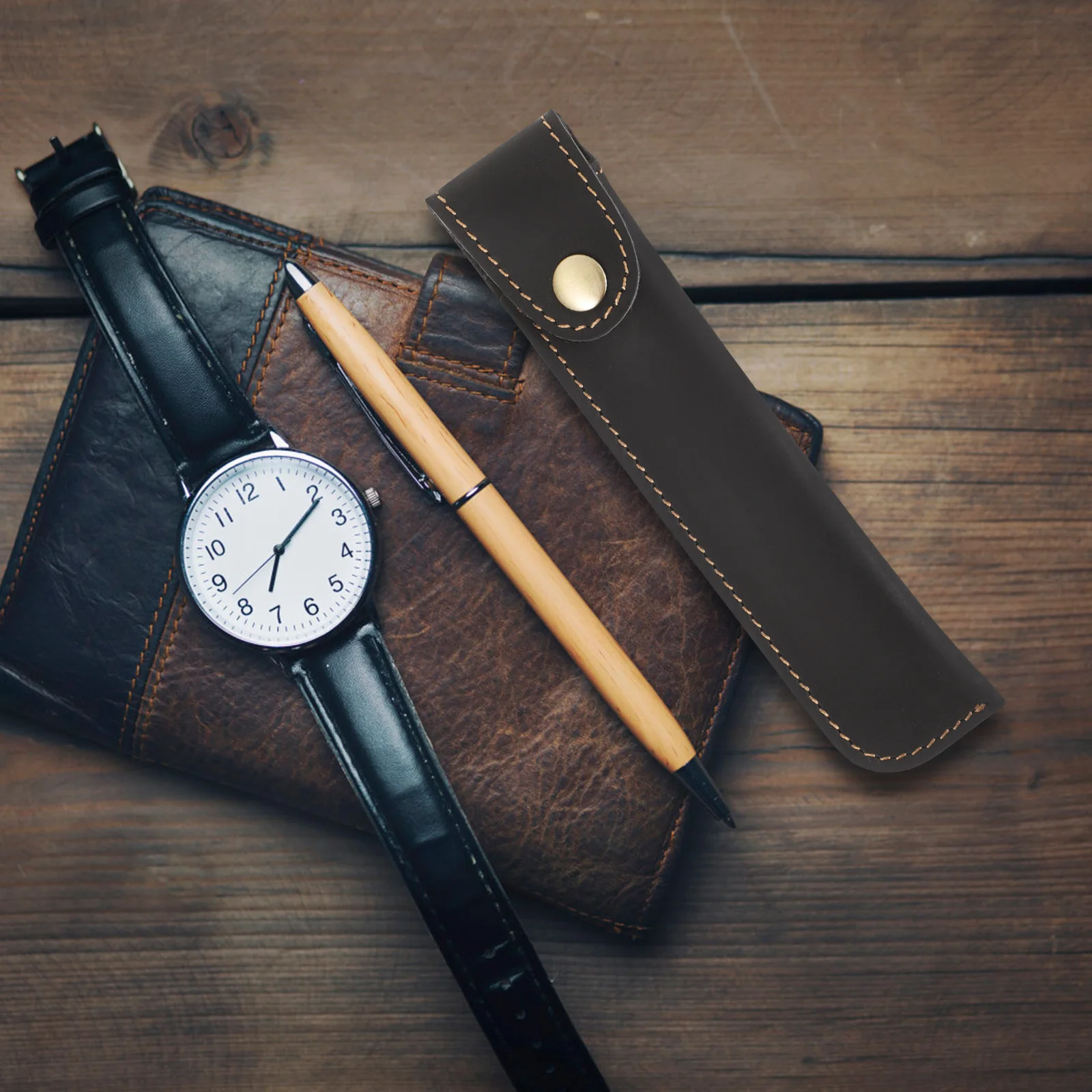 Pen Sleeve Case for Single Fountain Pen Ballpoint Pencil Holder Portable Gift Box Office School Stationery Organizer