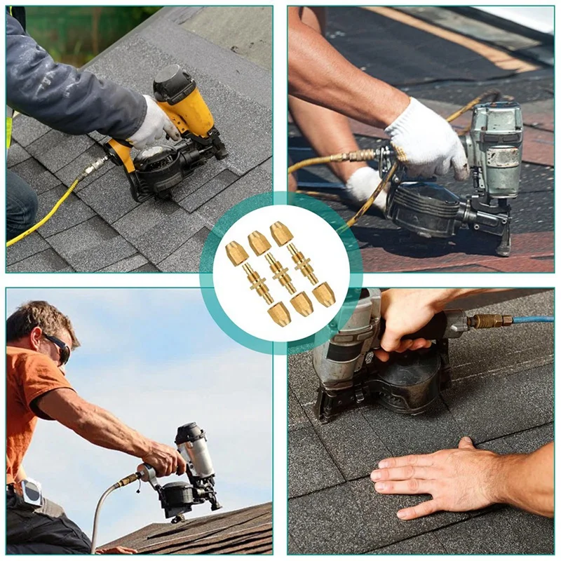 ABGR-3 Pack Ремкомплект для воздушного шланга 3/8-дюймовый сварочный аппарат для воздушного шланга из твердой латуни Многоразовый комплект для ремонта шланга