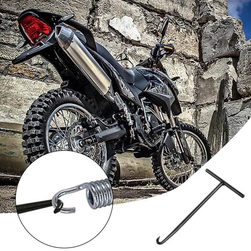 Universal Exhaust Spring Hook Removal And Installation Tools Pipe Spring Puller T Shaped Handle For Cars Motorcycle Dirt Bikes