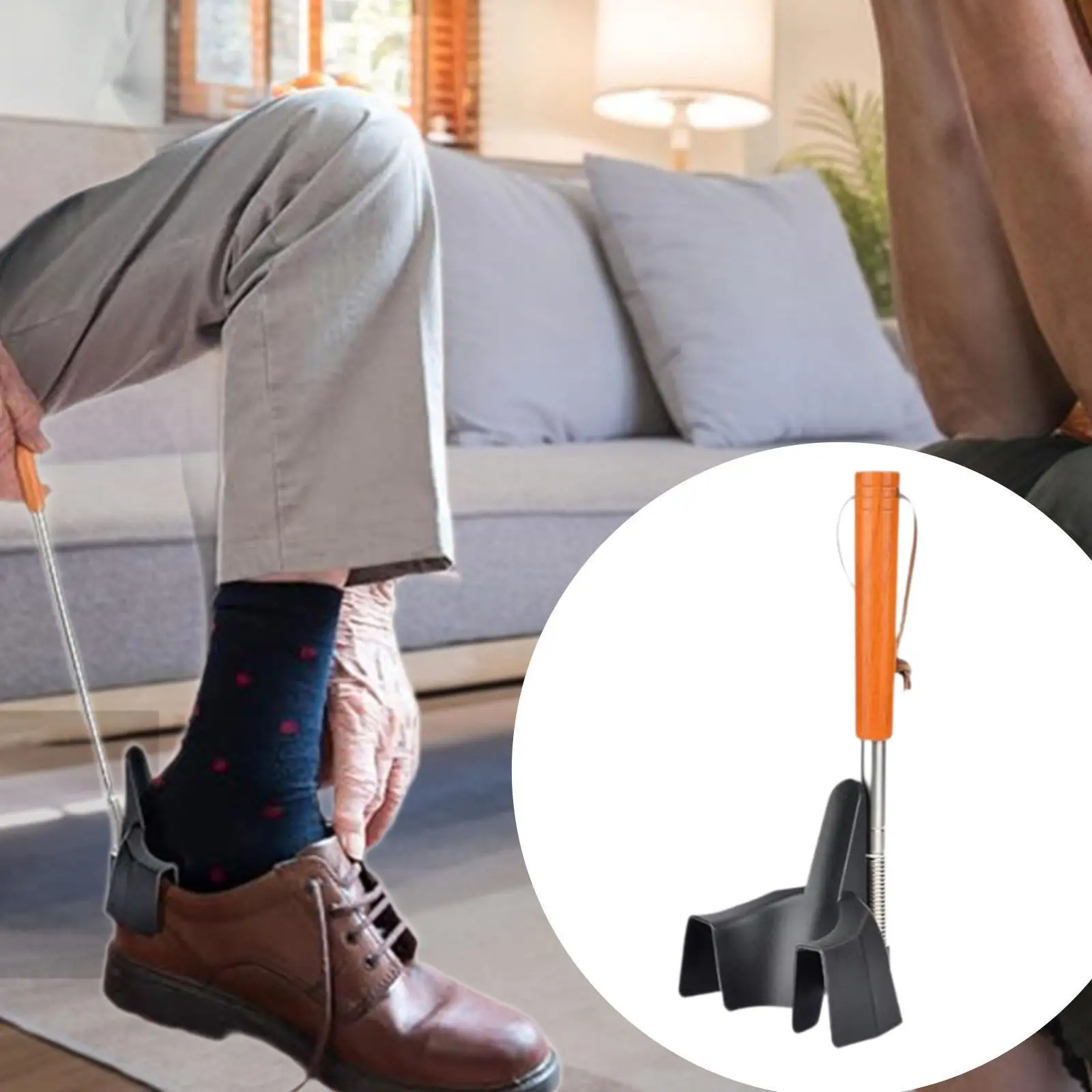 

Shoe Horn Adjustable Length Shoe Funnel Shoe Helper for Elderly Kids Adults