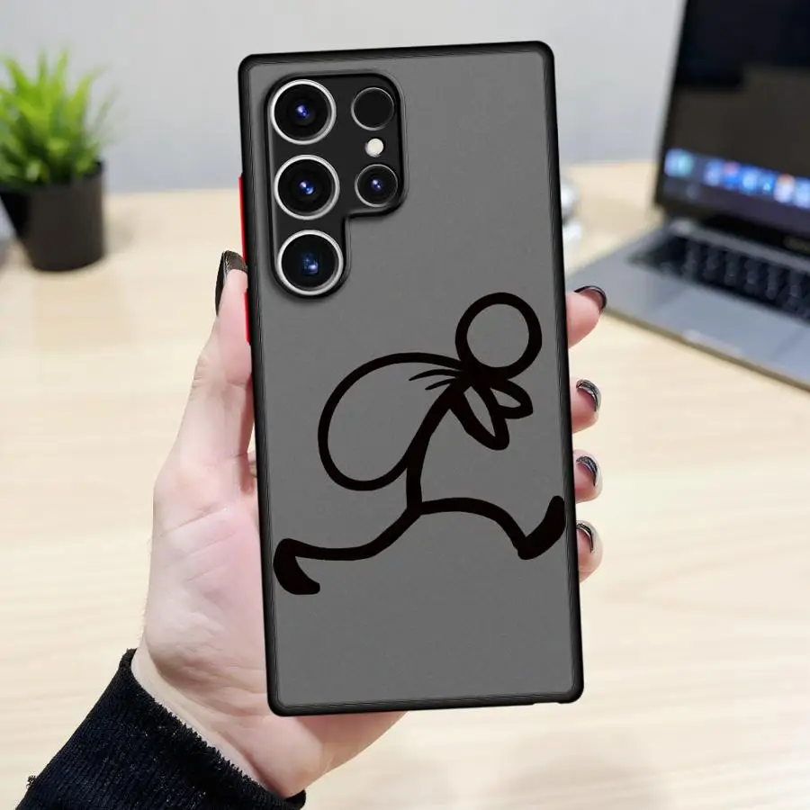 Custodia per telefono per Samsung Galaxy S23 Ultra S20 Nota 20 10 S24 S8 S9 S25 S21 FE S22 Plus Cover morbida Caratteri della linea carina