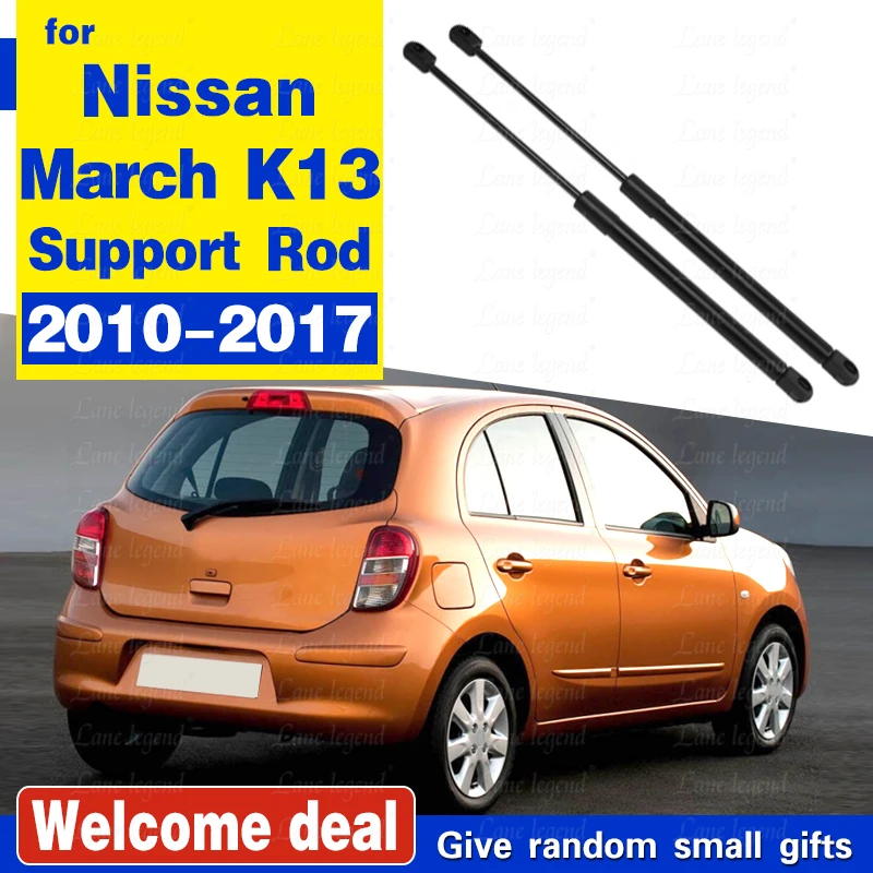 Car Rear Trunk Tailgate Gas Struts Shock Lift Support Bars Hydraulic Rod for Nissan Micra March K13 Hatchback 2010-2017