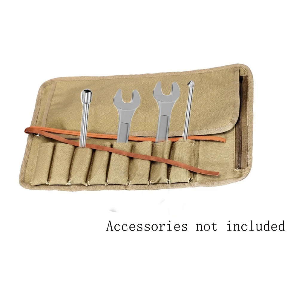 8 Compartment Roll Up Tool Bag Or 9-piece Carving Tool Set For Carving Tools Wrenches Screwdrivers Hardware