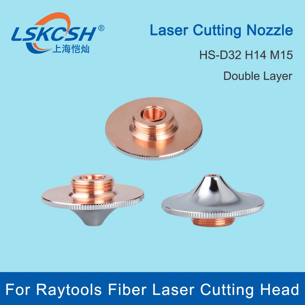 LSKCSH 10PCS/Lot Laser Nozzle Double Chrome Plated D32 M14 Caliber 0.8mm-5.0mm for Raytools Fiber Laser Cutting Head