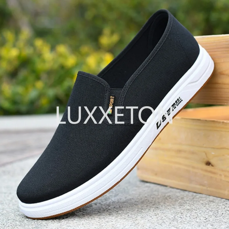 Men Canvas Shoes 2024 New Fashion Soft Sole Comfortable and Durable Casual Sports Shoes Spring and Autumn Round Head Walking ﻿