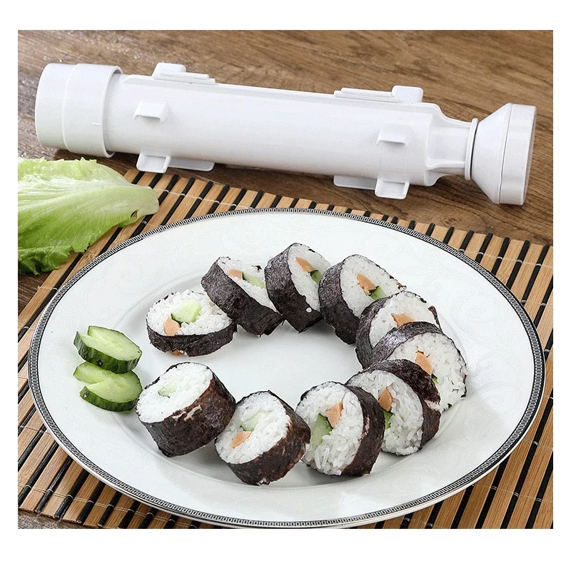 DIY Cylinder Sushi Making Machine Quick Sushi Bazooka Japanese Rolled Rice Meat Mold Rice Ball Mold Kitchen Bento Accessories image 5