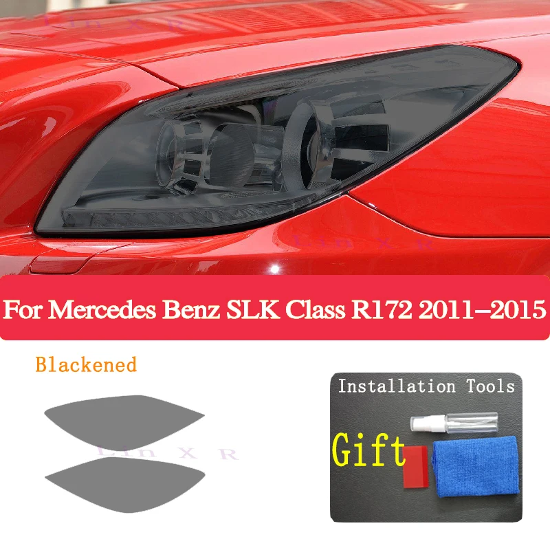 

Для Mercedes Benz SLK Class R172 2011-2015 защитная пленка для фар автомобиля дымчатый черный оттенок виниловая прозрачная наклейка из ТПУ