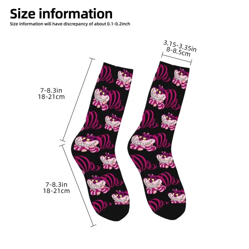 Fashion Cheshire Cat Socks donna uomo Warm 3D Print calzini sportivi da calcio