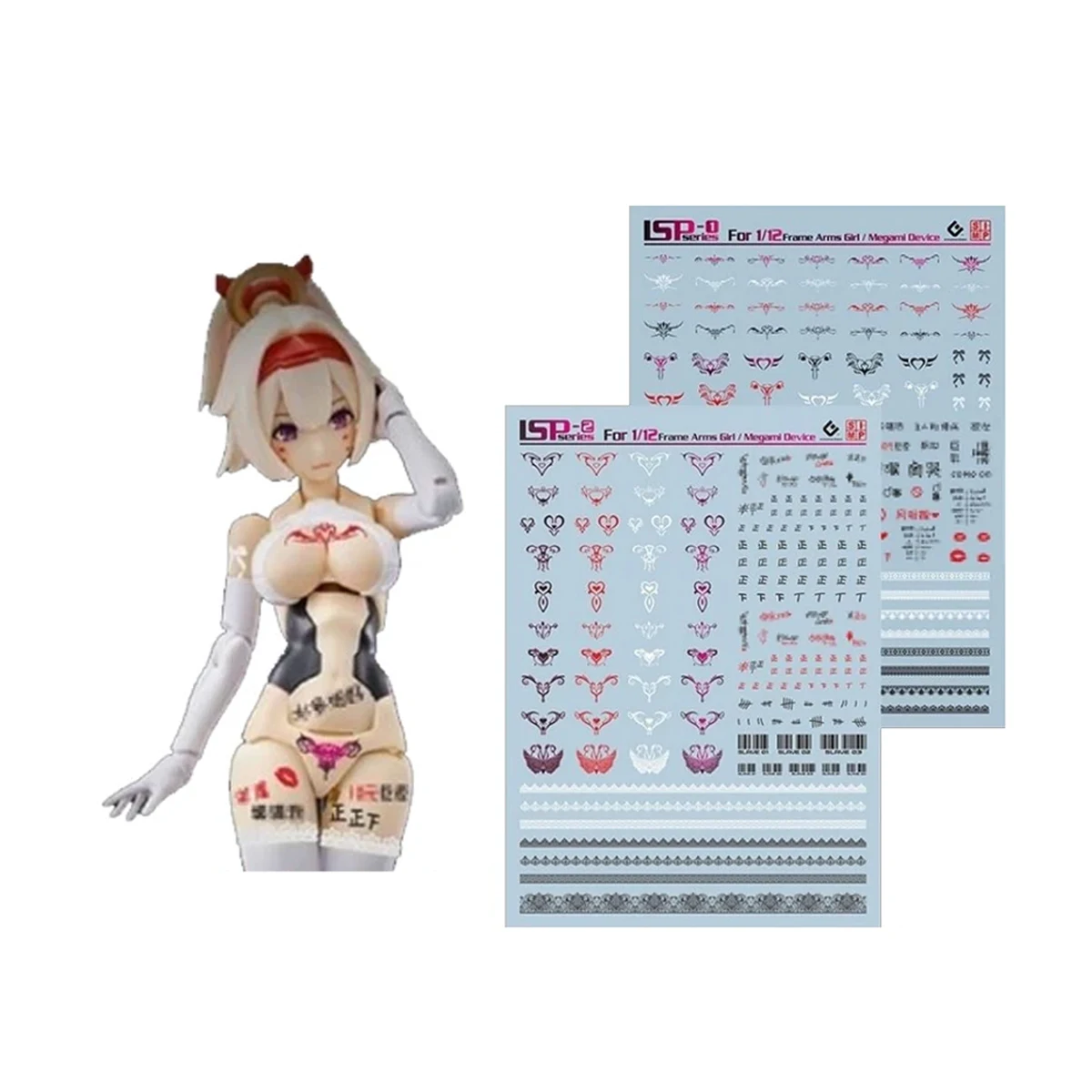 EVO Decal Machine Girl Tattoo Lace Gentleman Ultra High Definition Water Sticker