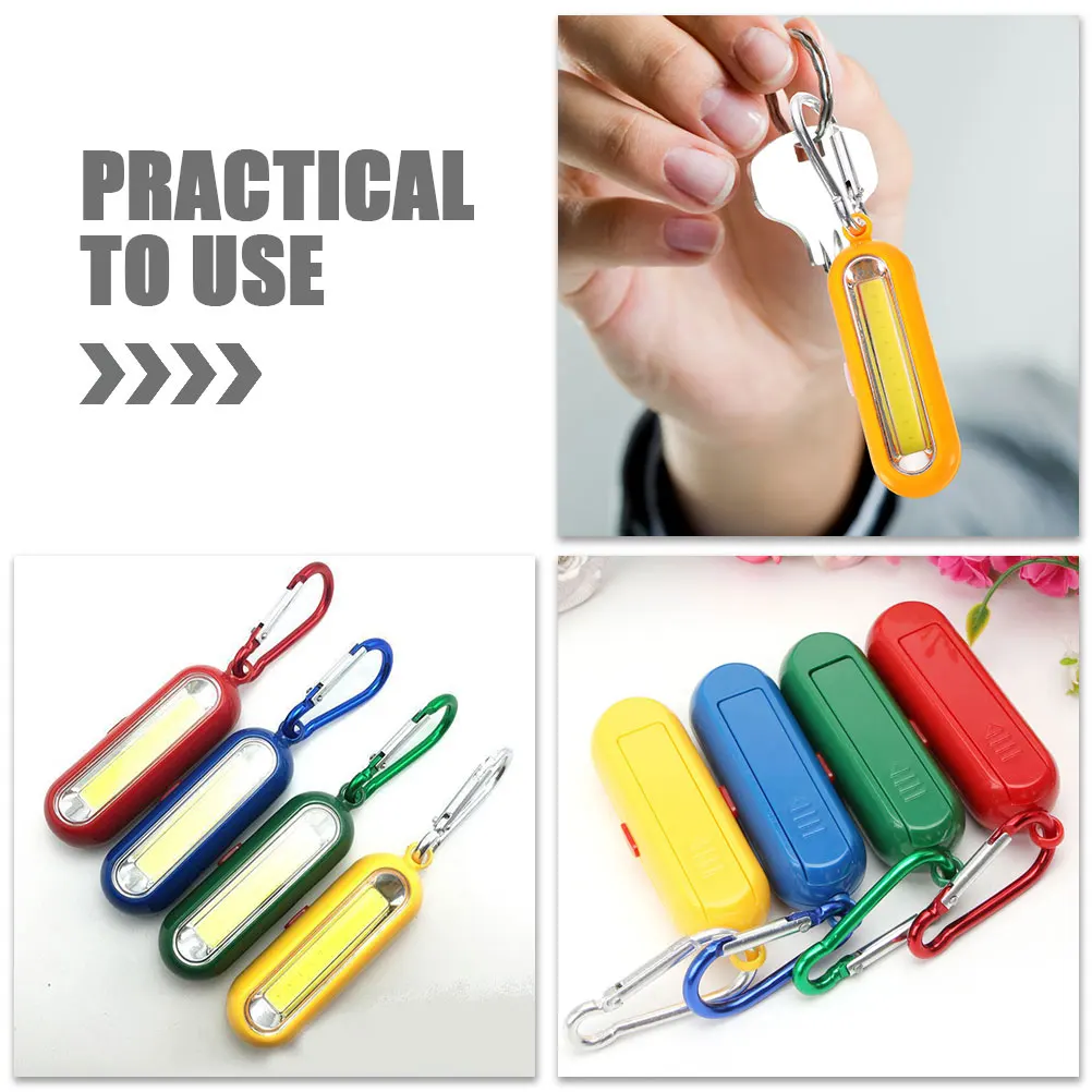 

4 pcs Mini Keychain Flashlight Small Portable Night Light for Camping Hiking Emergency Outdoor Use Backpack Decor Mini