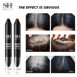 Sevich 3.8g One-Time Hair Dye Pen Black Dark Brown Root Cover Up Stick Instant Fast White Gray Hair Coverage DIY Hair Color