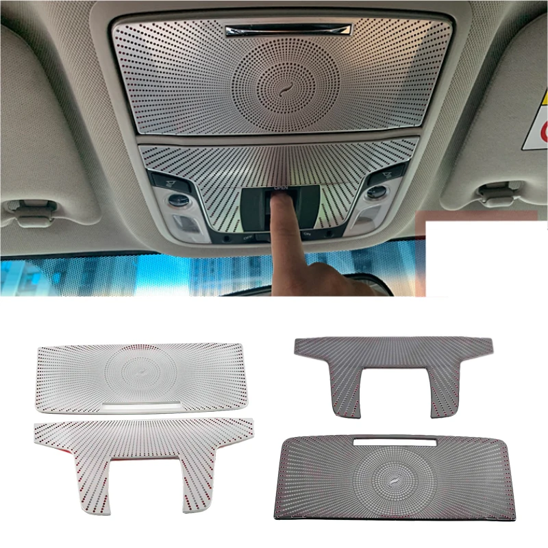 Front Read Light Cover Glasses Case Switch Lamp Frame Panel Trims For Honda Accord 10th 2018 2019 Stainless Steel Car Accessory