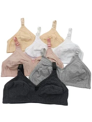 Wireless Soft Non Padded Cotton Bras For Women Comfortable Underwear Everyday Thin Lingerie C D Cup