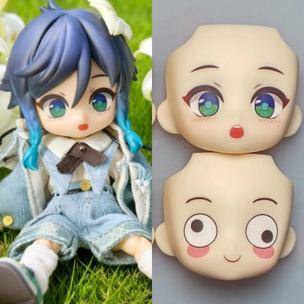 

Venti Ob11 лицо куклы 1/12 Bjd ручная работа водная наклейка лицевая панель аниме косплей игрушки аксессуары