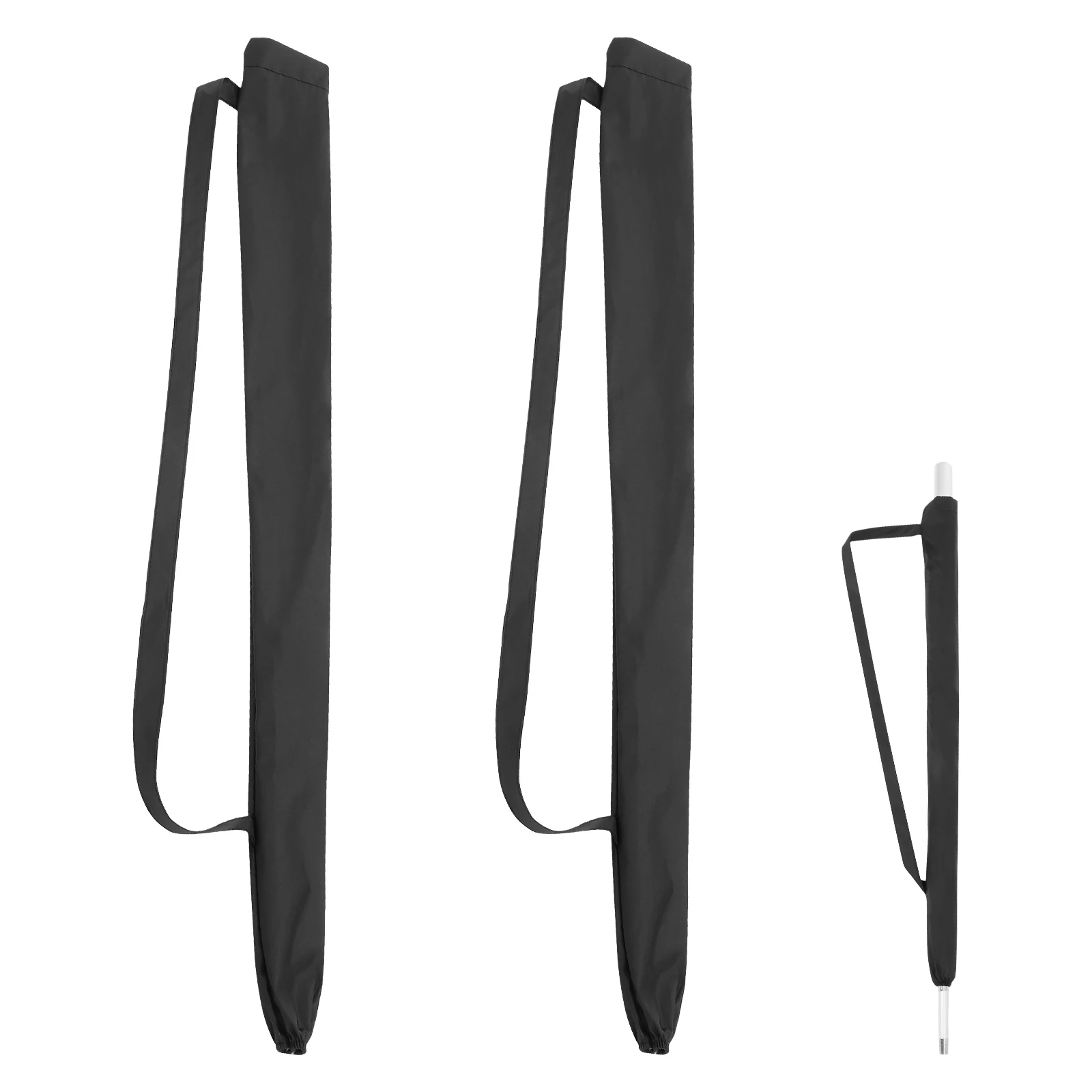 

2 Pcs Waterproof Bag Umbrella Case Umbrellas Carry Storage Black Travel Carrier