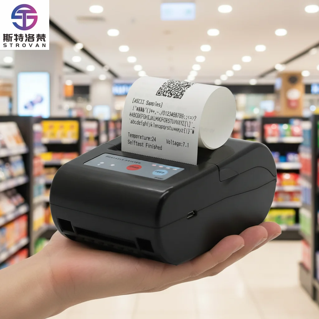 

58mm Portable Mini Thermal Receipt Barcode Printer with Wireless Bluetooth