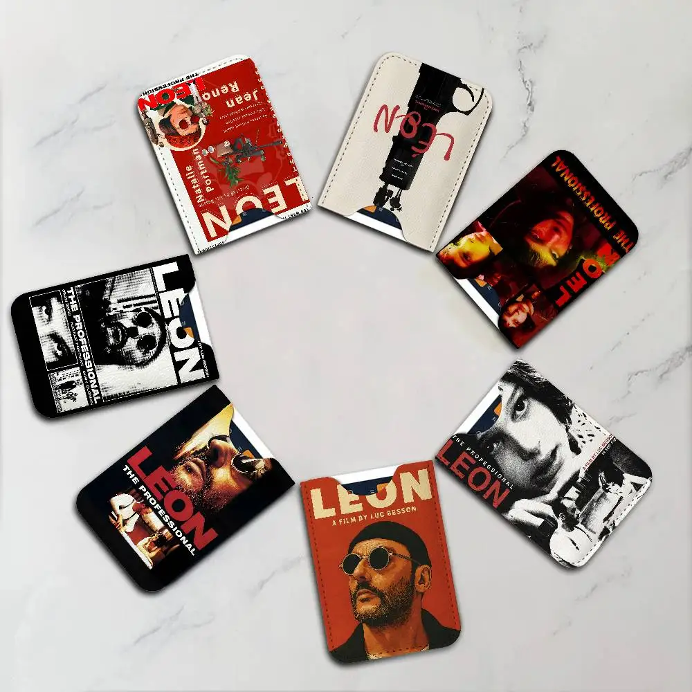 Movie Leon The Professional Universal PU Leather Slim Card Wallet, ID Credit Card Organizer, Compact Portable Holder for Outdoor