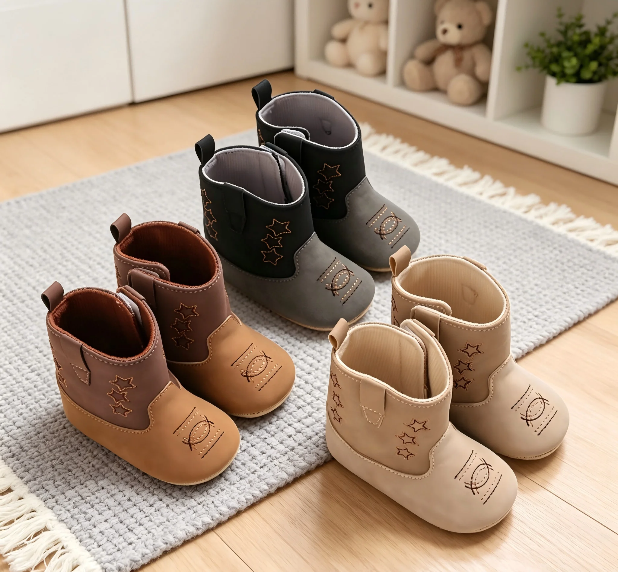 New 0-1 Year Old Baby Boots, Retro And Simple Single Boots, Men's And Women's Baby Short Boots, Walking Shoes, Simple And High-E