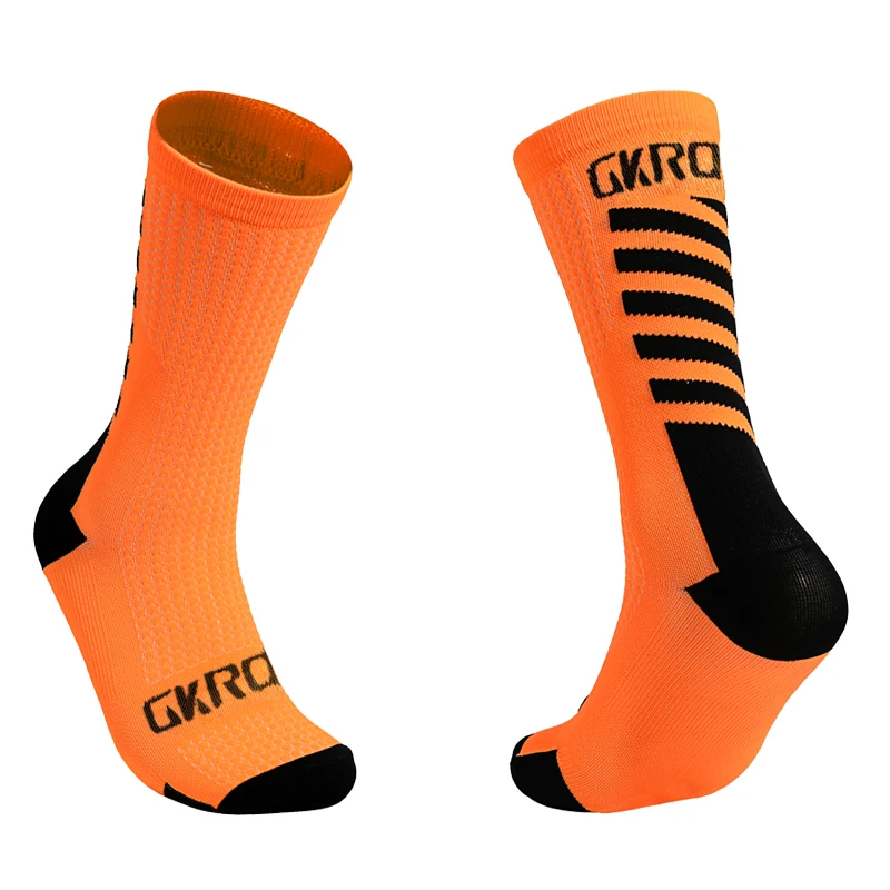 GKRQ Cycling Socks Men Set Bicycle Soccer Socks Men Nurse Compression Women Road Bike Professional Pack Black Dark Knee-High