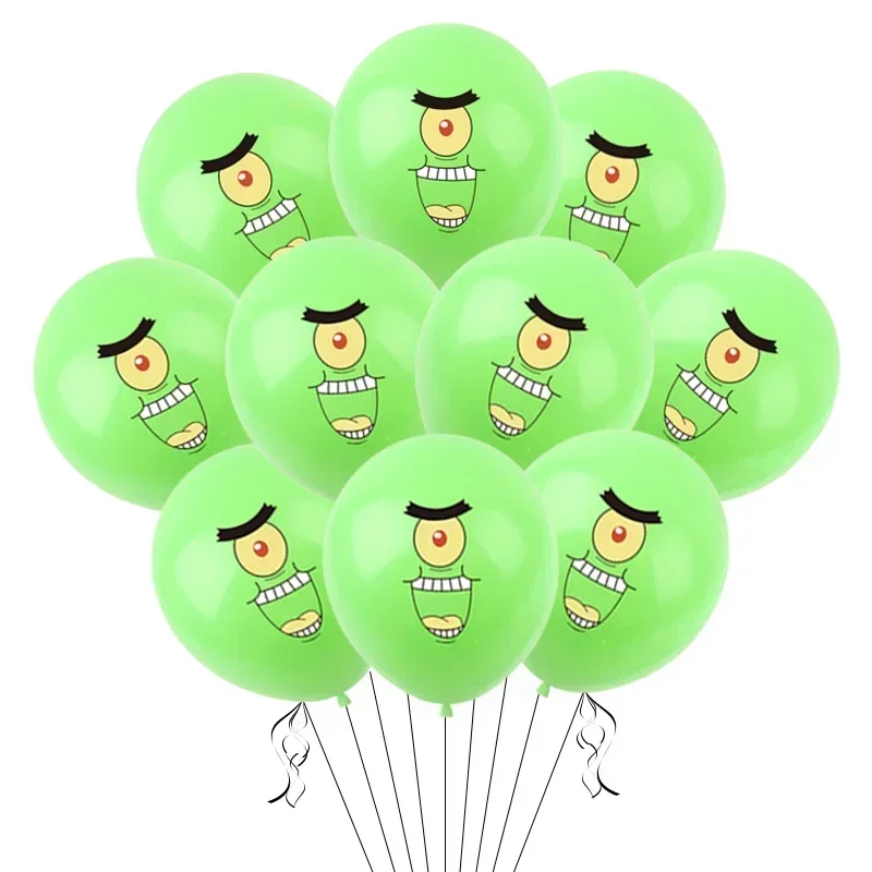 10 Stück SpongeBob Patrick Star Octopus Brother Party Dekoration Latex Ballon Thema Kindergeburtstag Ballon Set Niedlich