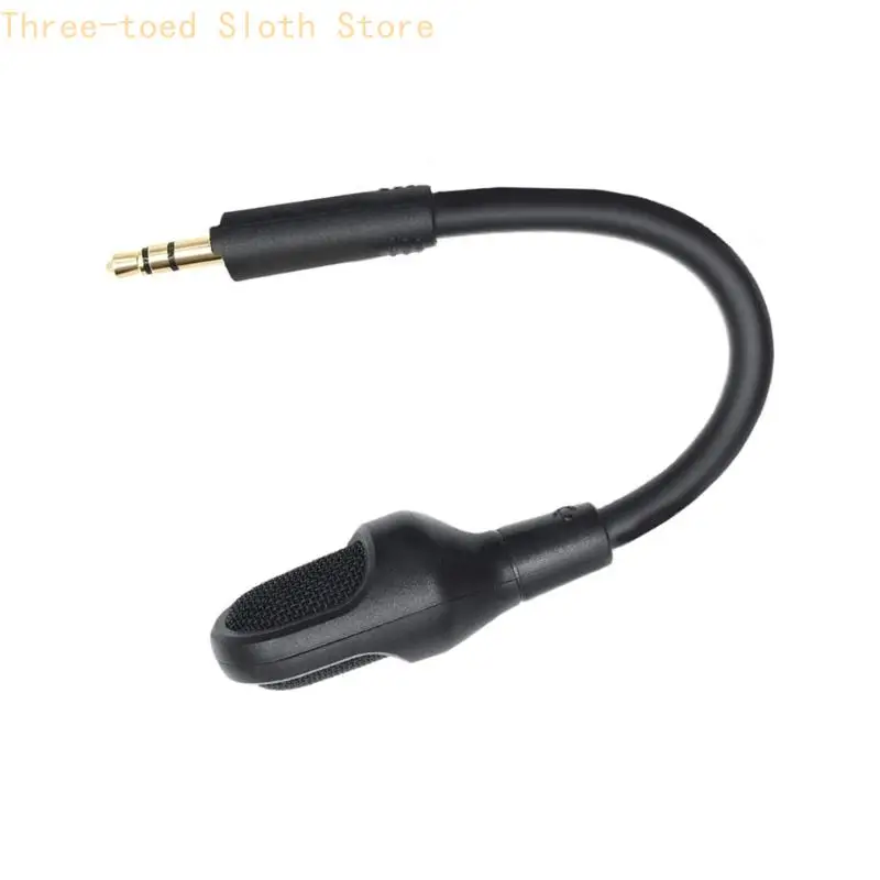 Schwarzer Schwanenhals-Boom-Mikrofon-Ersatz für V2Pro-Headsets für Gaming-Voice-Chats E74A – Detail 7