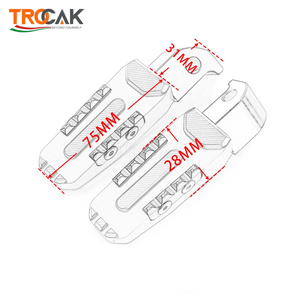 For Yamaha Nmax N-max 125 155 2015 2016 2017-2025 1 Pair Motorcycle Rear Foot Pegs Rests Pedals Footpegs