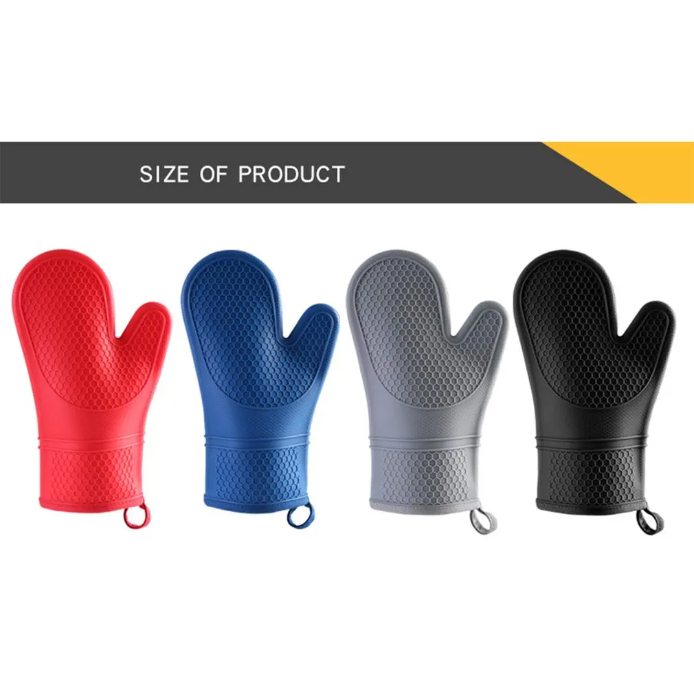 

Silicone Heat Insulation Gloves Anti-scald Heat-resistant Non-slip Handle Comfortable Insulated Hand Clip Kitchen Texture Tool