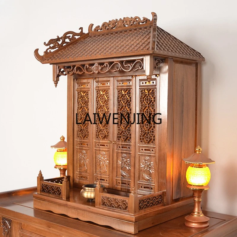 LYN shrine with door wall-mounted altar cabinet incense for Taiwan household ancestral tablets ancestral