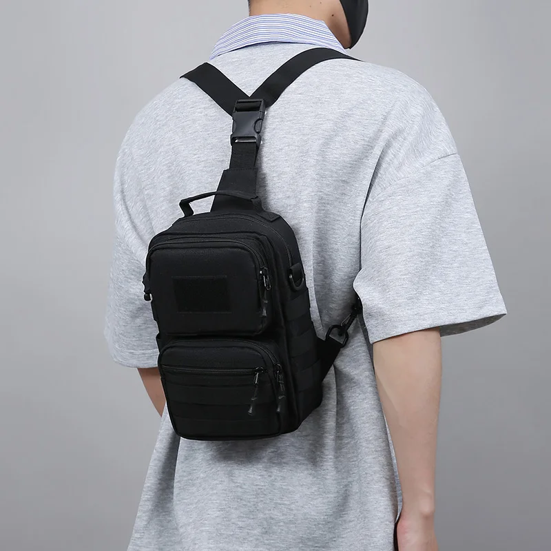 Taktische Brusttasche für Männer, multifunktionale Angeltasche, strapazierfähige Umhängetasche für Reisen, Camping, Wandern, Outdoor-Aktivitäten – Detail 1
