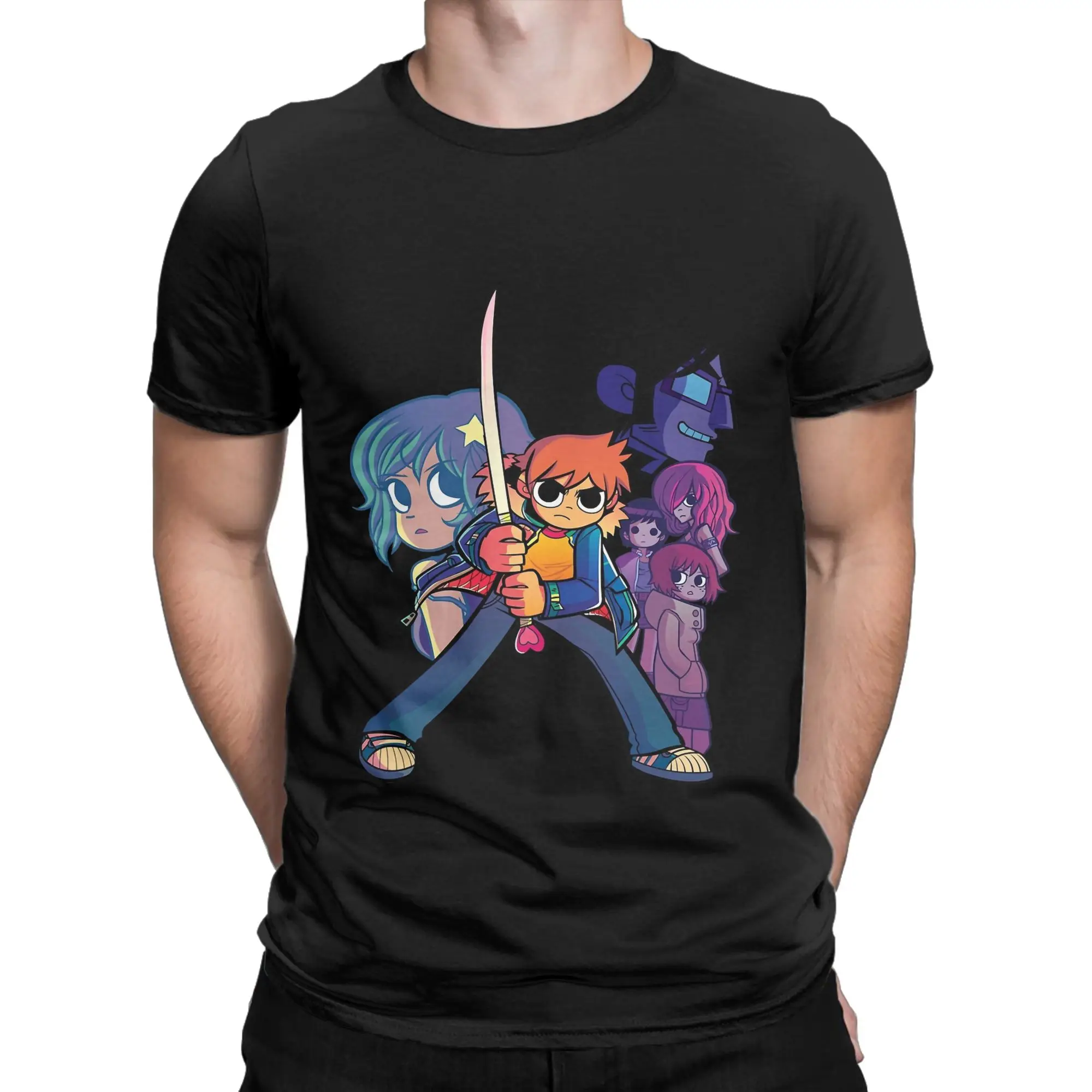 Picture Scott Pilgrim Finest Hour Novelty 100% Cotton T-Shirt Scott Pilgrim Vs The World Tees Tops For Men