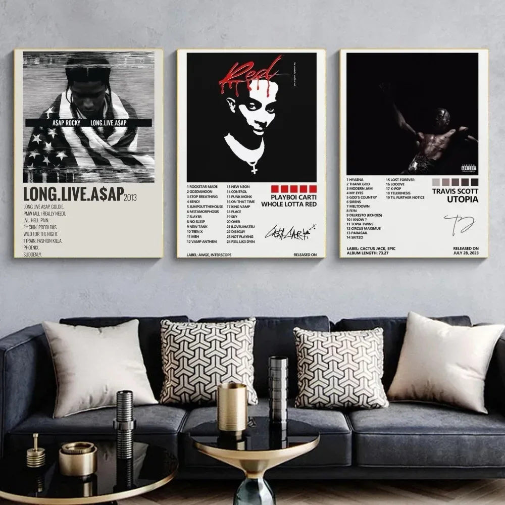 غلاف ألبوم موسيقى الراب البوب A-ASAP R-Rocky لوحة قماشية جمالية ملصق جدار صورة فنية لتزيين الغرفة #3