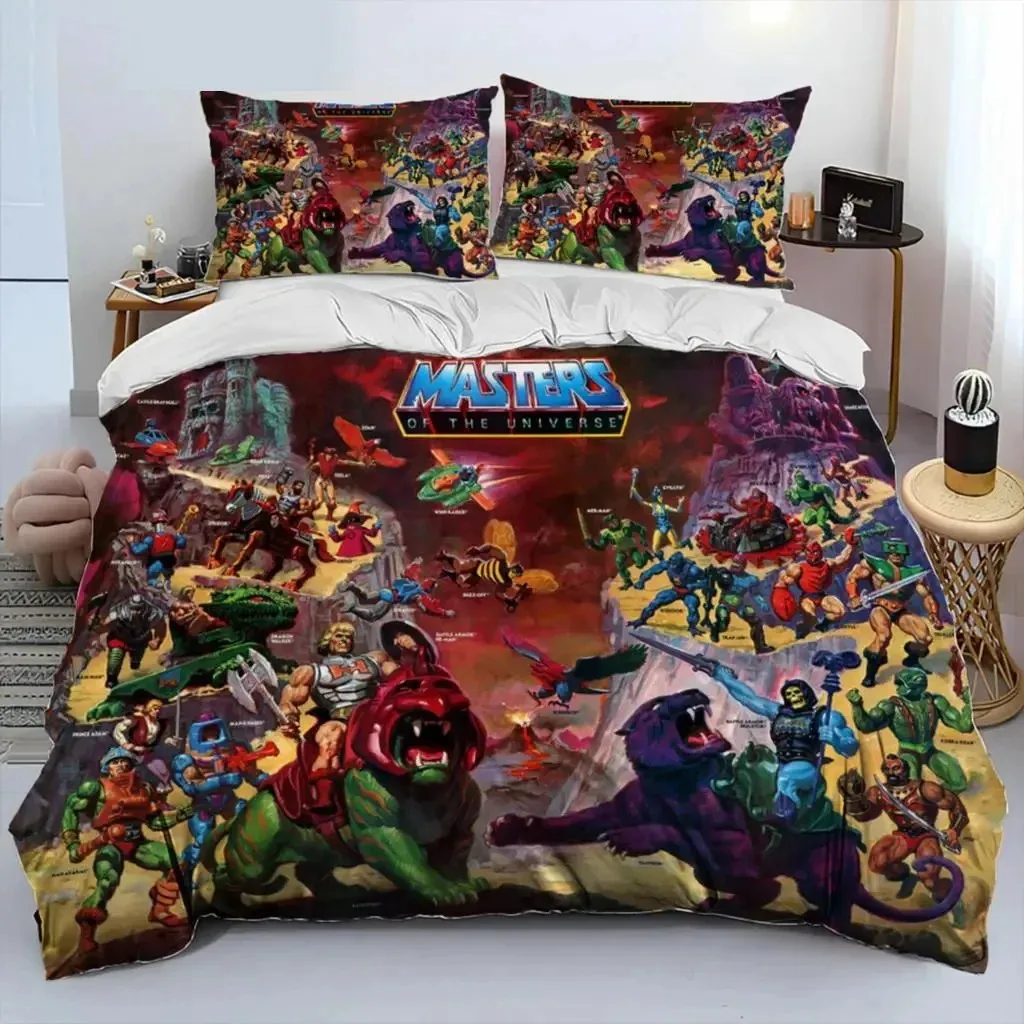 He Man The Masters Of The Universe Bedding Set Boys Girls Twin Queen Size Duvet Cover Pillowcase Bed Kids Adult