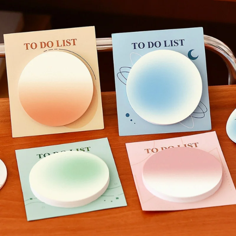 60pcs/lot Kawaii Circular Gradient Memo Pad Cute N Times Stationery Label Notepad Bookmark Post School Supplies