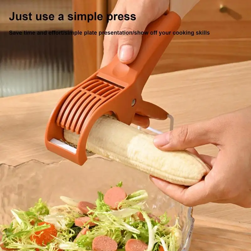 Strawberry Chopper Portable Handheld Banana Shredder Creative Vegetable Slicer Kitchen Gadgets Chopping Tool For Fruit And