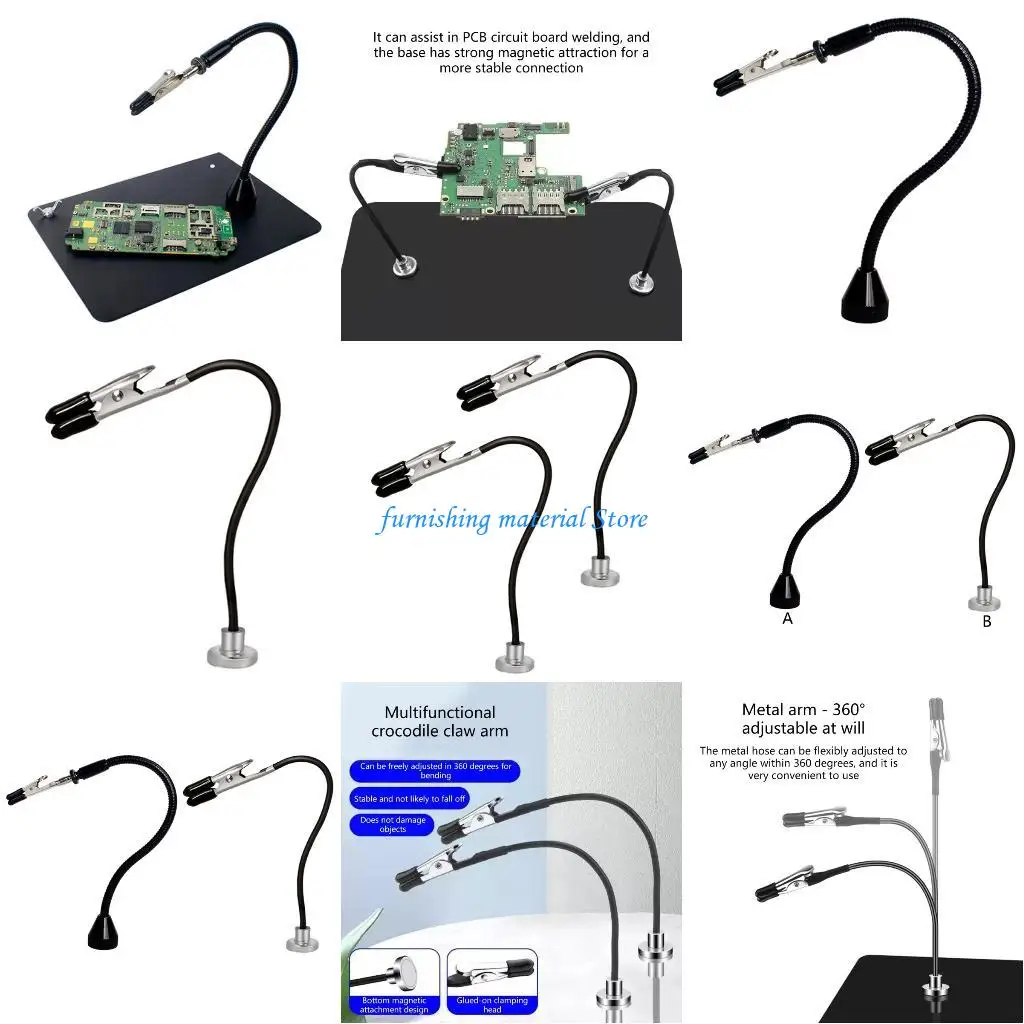 

Y5GD Accuracy Welding Helping Hands Set With Rotatable Clamps Base For Electronic Component Repair