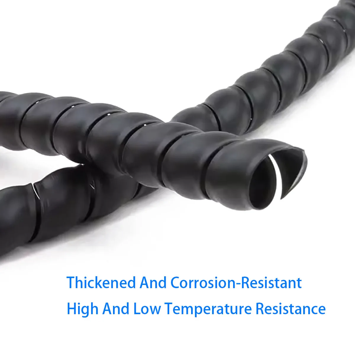 Black Spiral Winding Tube Wiring Hardness Cable Protection Sleeve 8/10/12/14/16/18/20/22/25/28/30/35mm